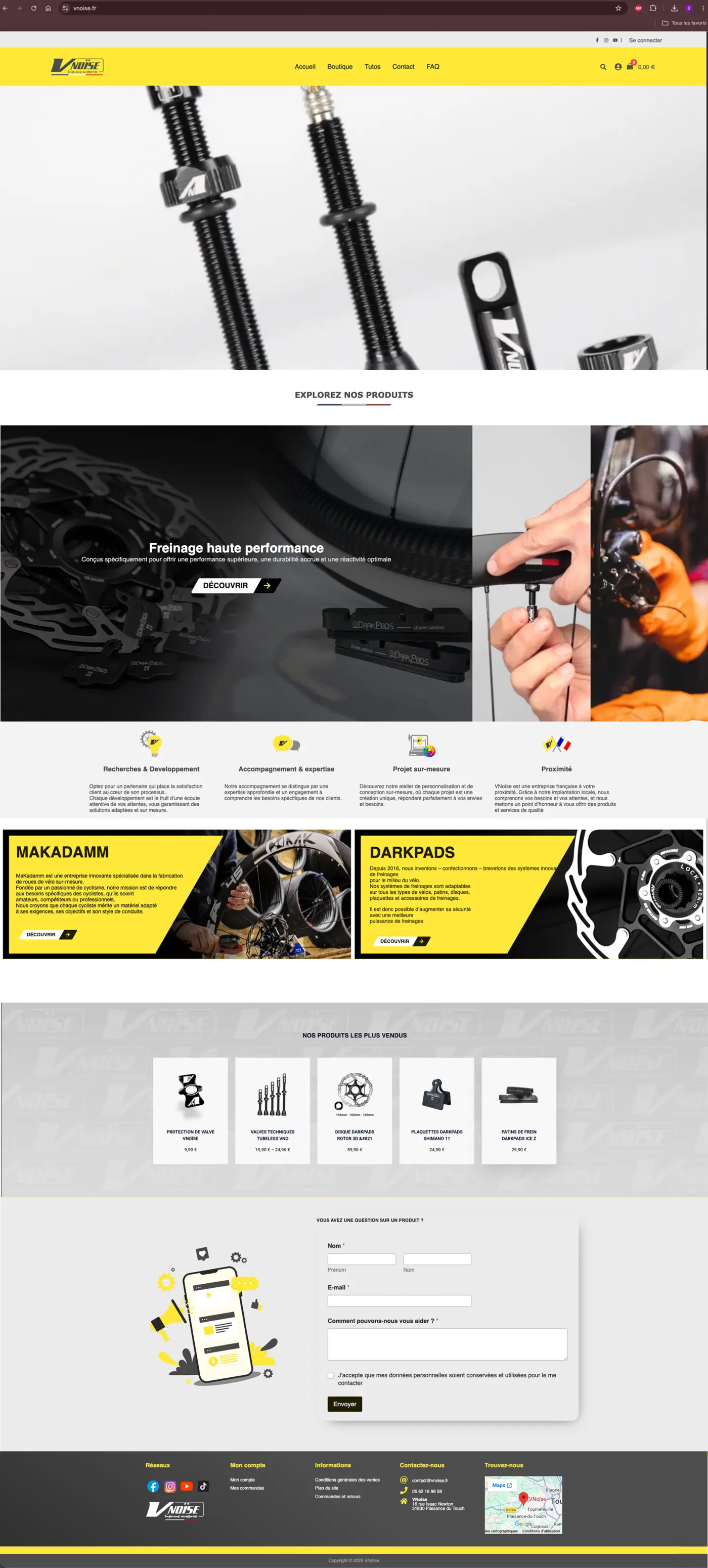 Nouvelle page d’accueil complète VNoise sur WordPress